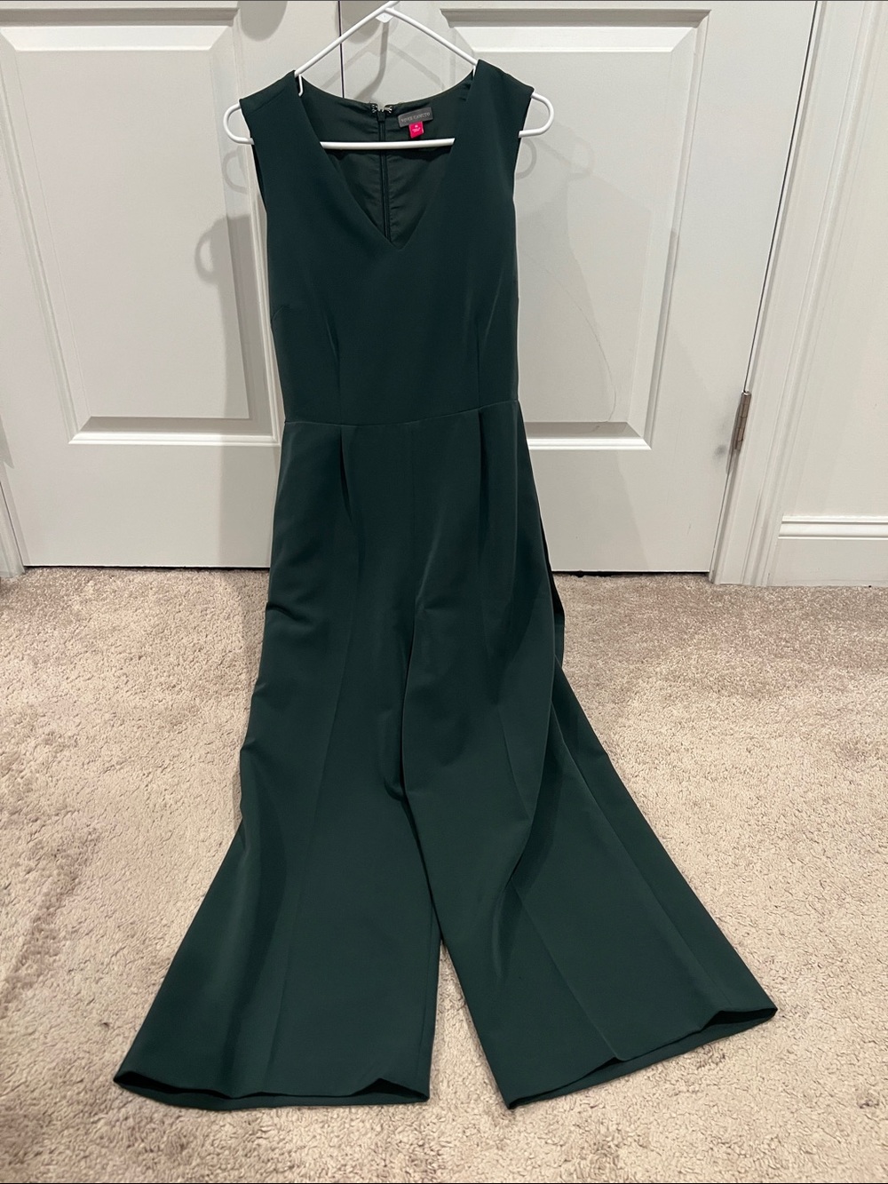 Vince Camuto Forest Green Sleeveless Wide-Leg Jumpsuit